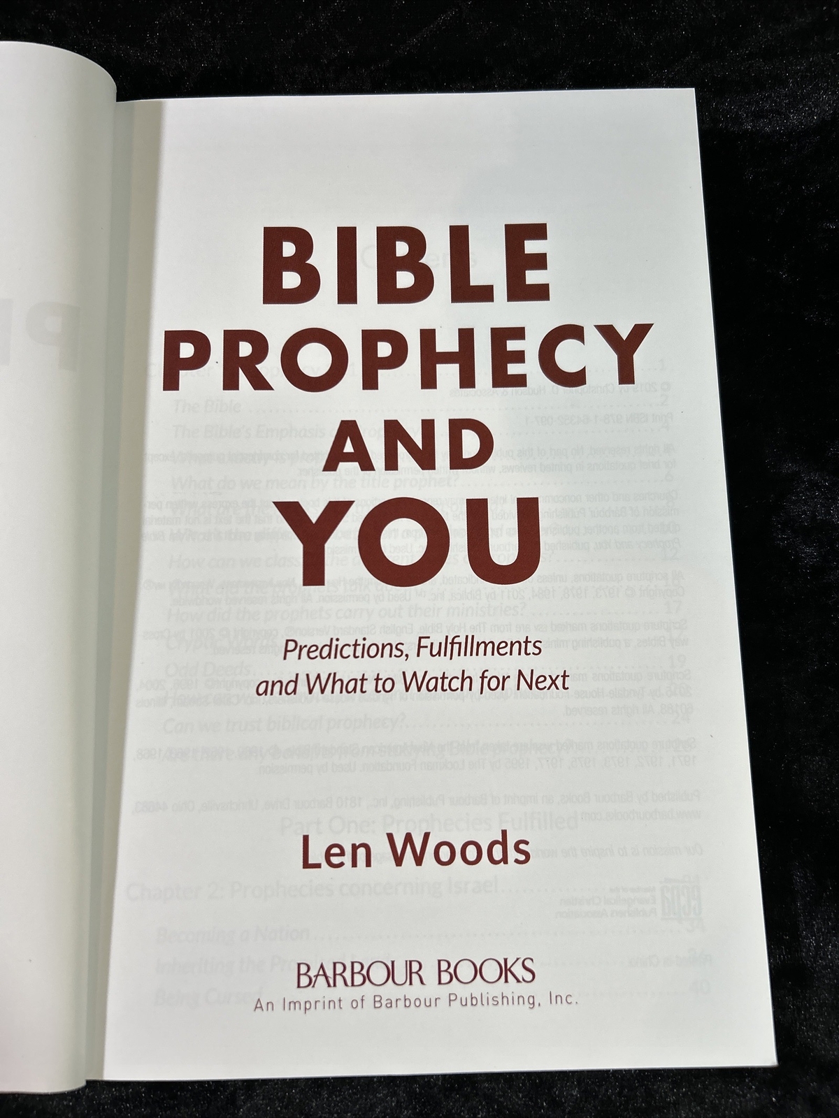 Bible Prophecy and You – Len Woods – 2019 paperback