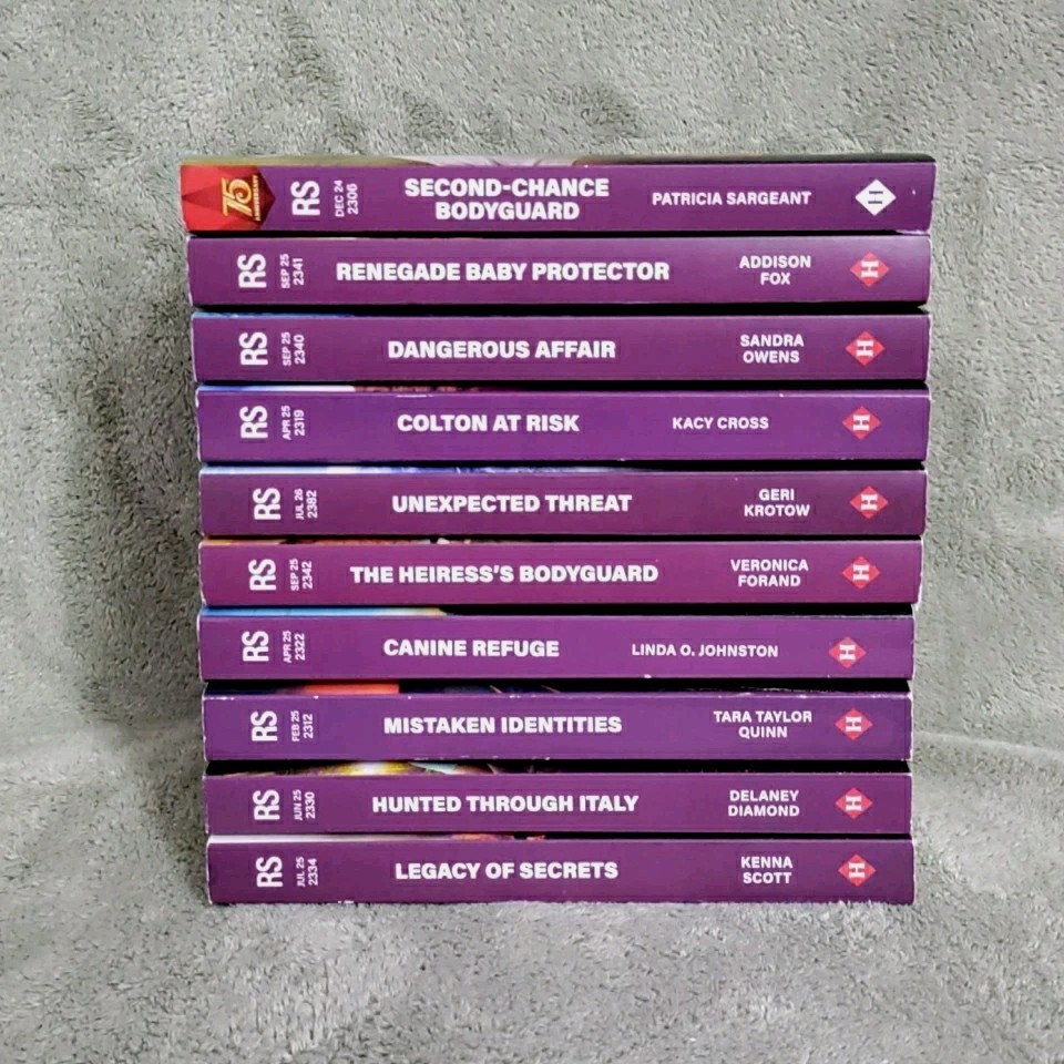 Lot of 10 Harlequin Romantic Suspense Intrigue Books PB Bodyguard Mystery AC-7