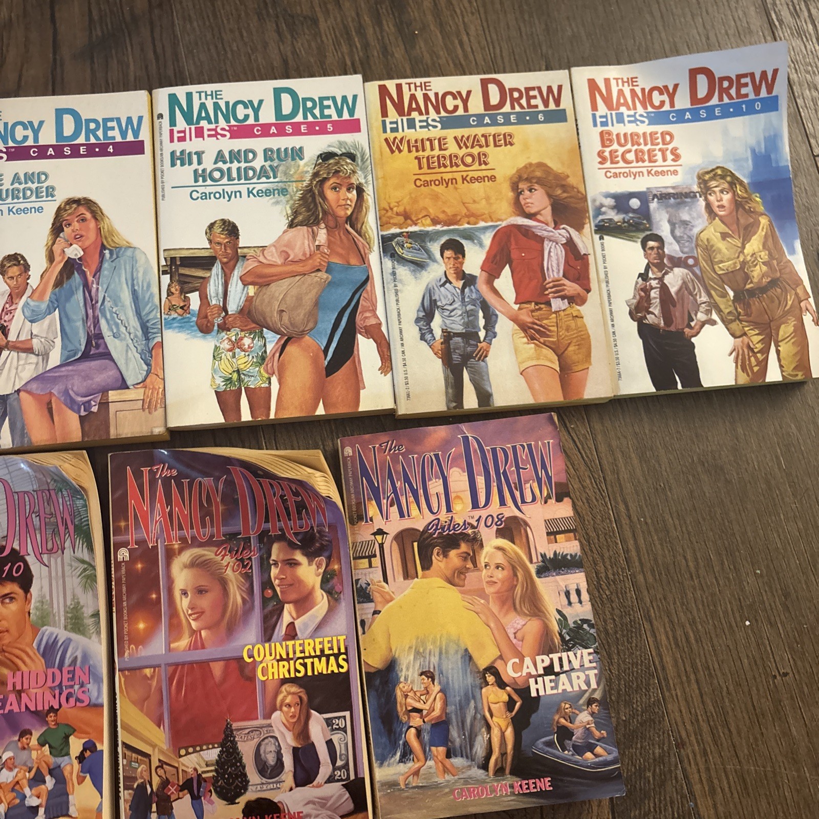 Lot Of 9 Vintage Nancy Drew Mystery Stories –Carolyn Keene–1990s Paperbacks