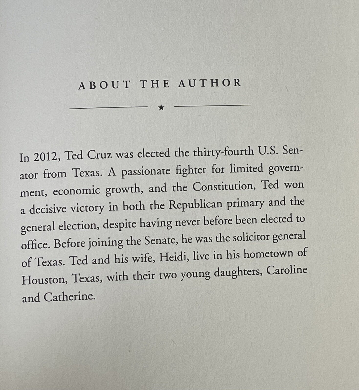 A Time for Truth Reigniting the Promise of hardcover Ted Cruz Family Photos 2015