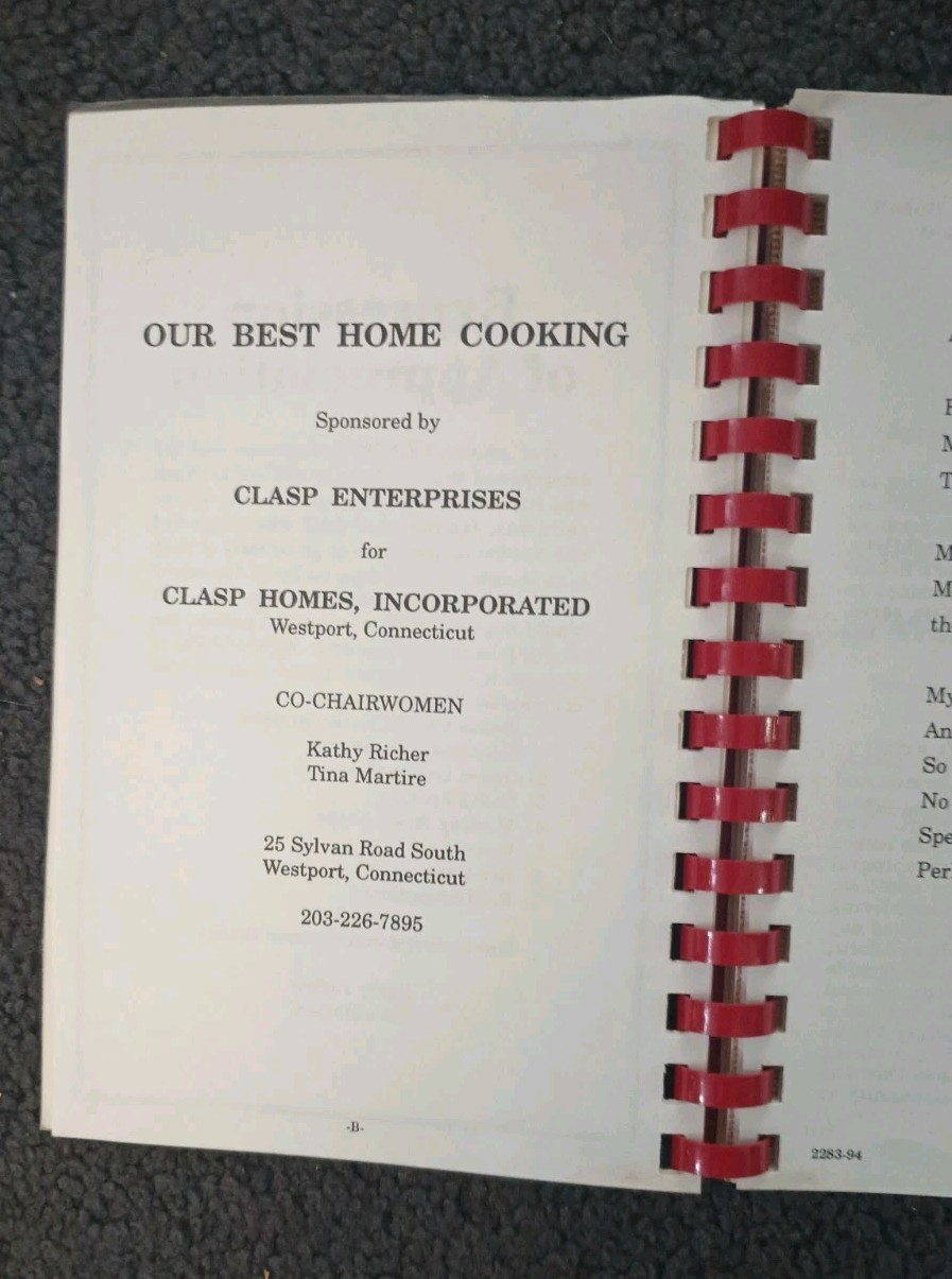 8 Vintage Spiral Bound Connecticut Local Recipe Cookbooks Lot