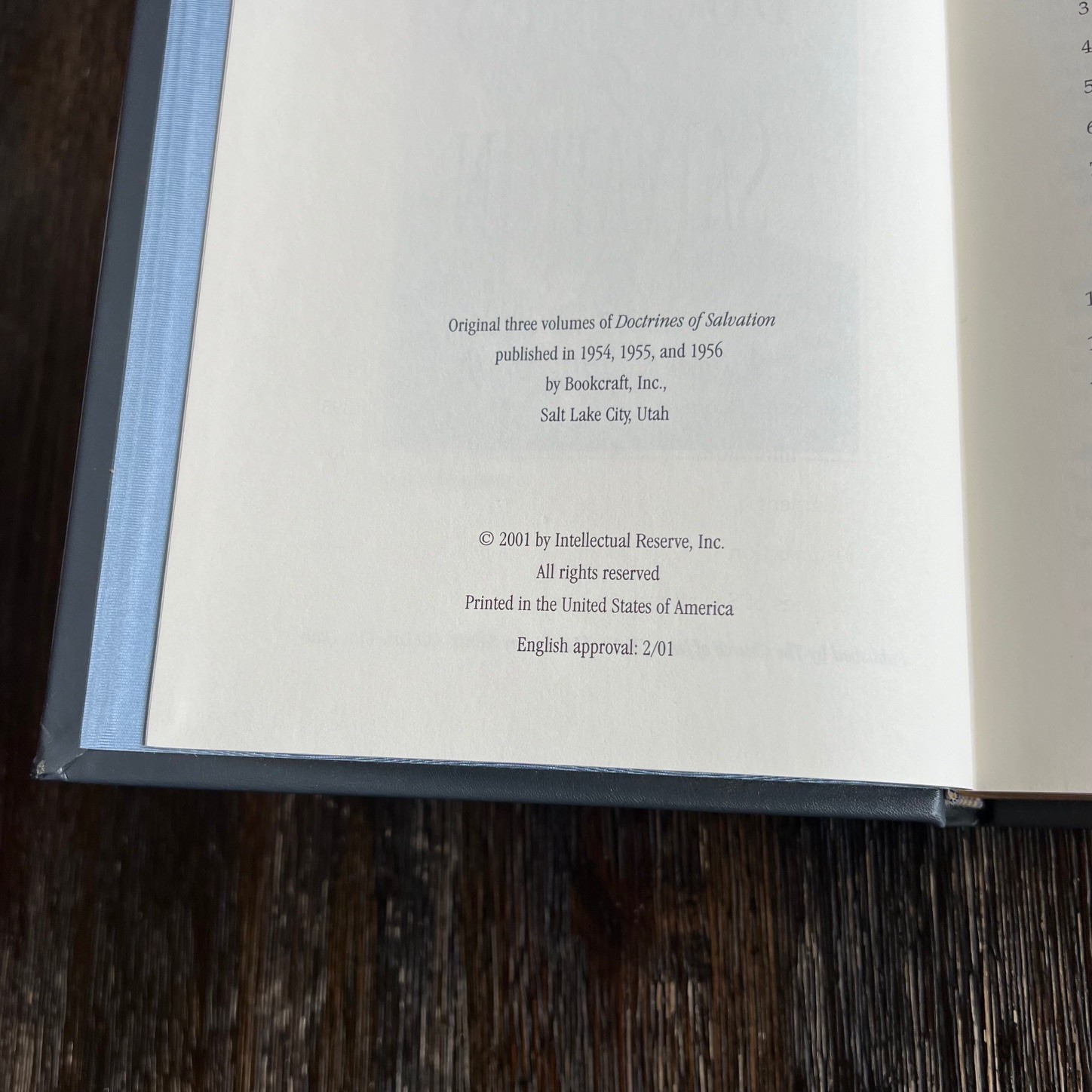 Selections From Doctrines of Salvation Joseph F Smith Leather Employee Gift Book