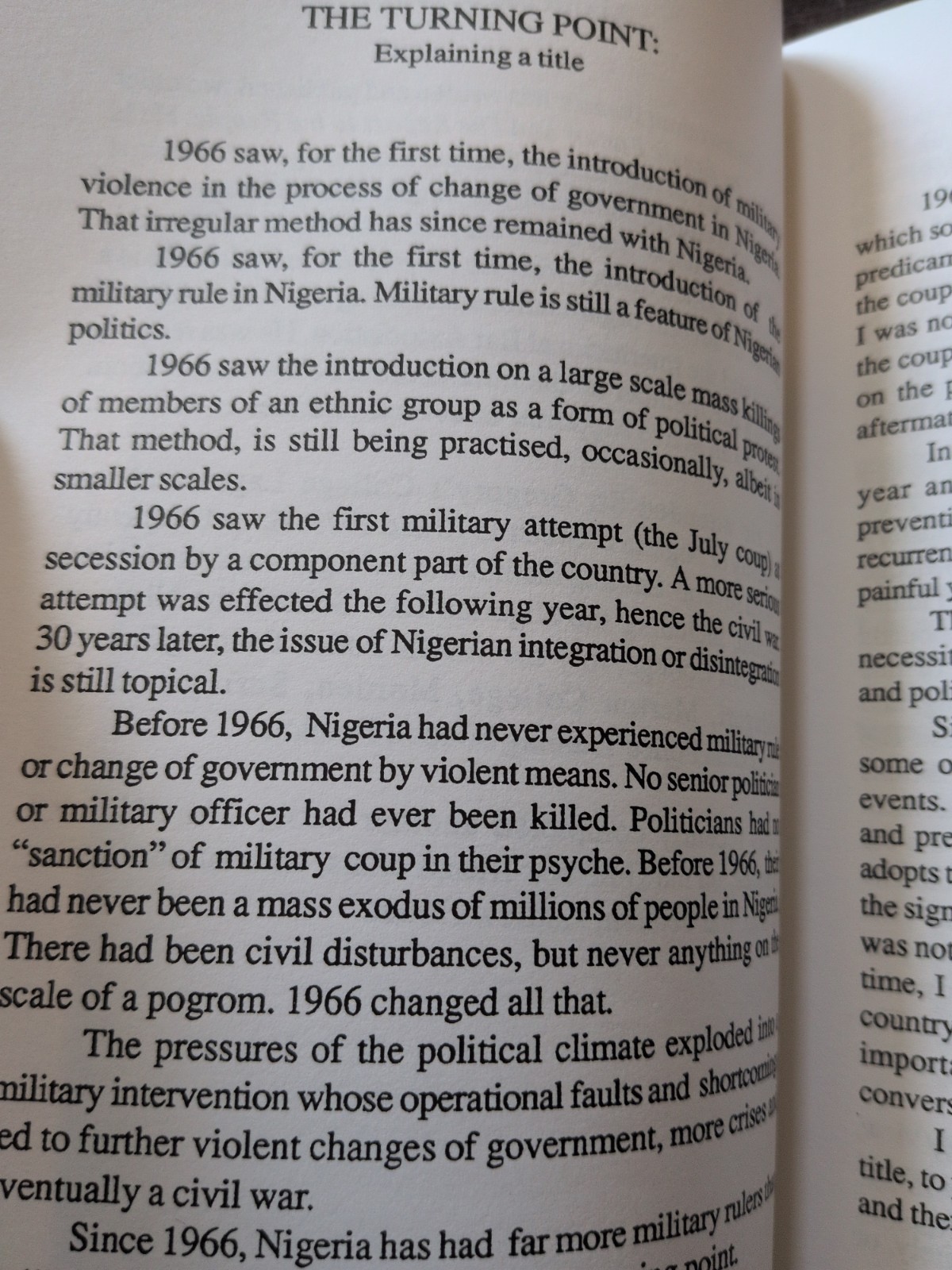 NIGERIA 1966: The Turning Point – by Chukwudum Ikeazor / Paperback, 266pp. NEW.