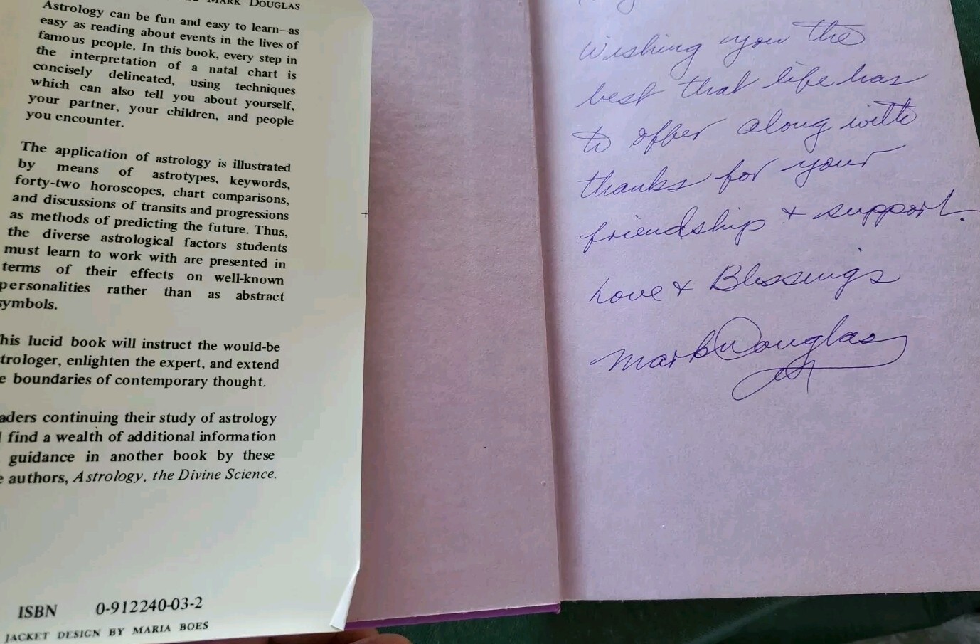 Astrology in Action Marcia Moore & Mark Douglas HC 1st Ed. SIGNED