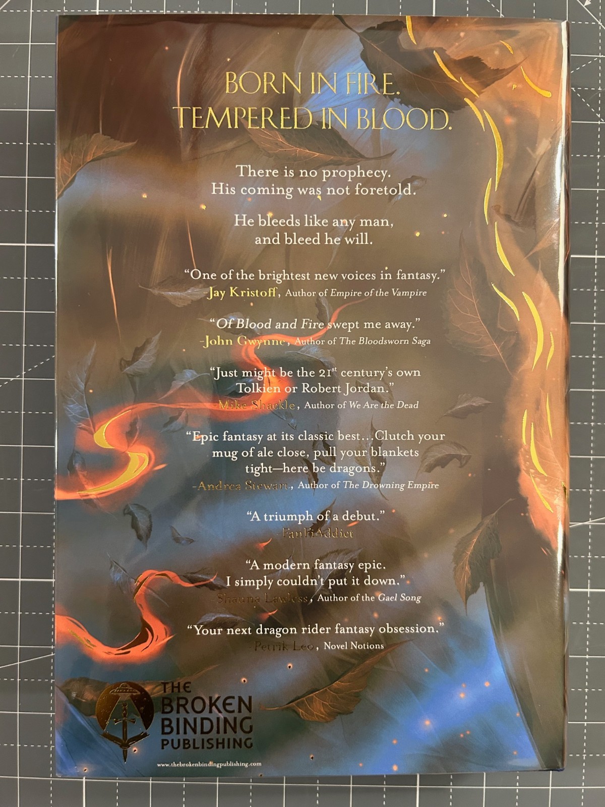 Of Blood and Fire Inkstone/Broken Binding Edition – Ryan Cahill Signed /1000 NEW