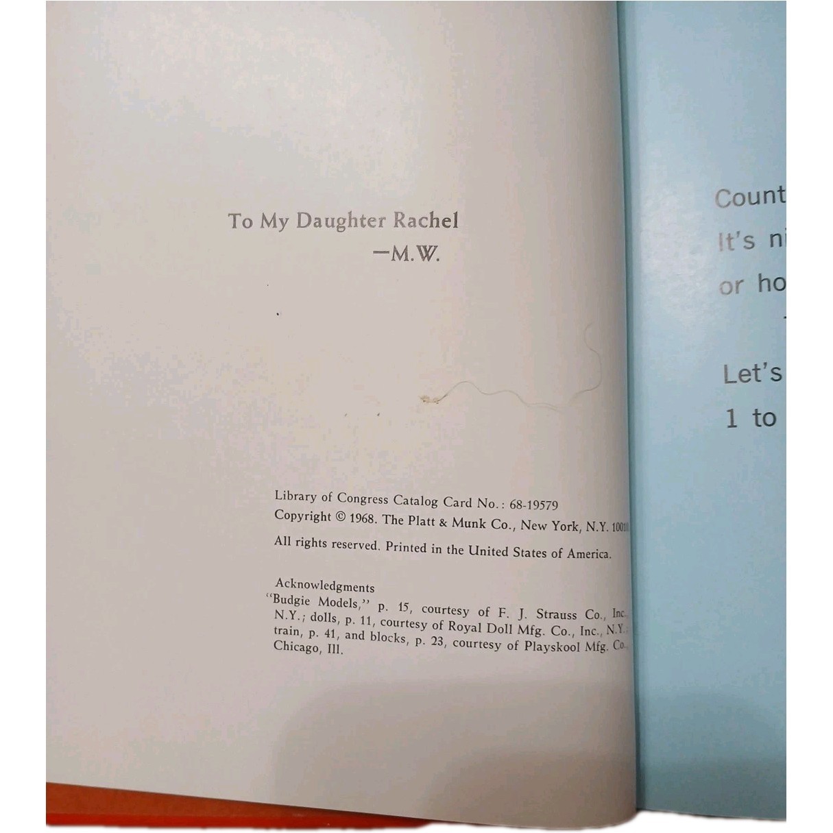 Numbers: A First Counting Book Robert Allen Mottke Weissman 1968