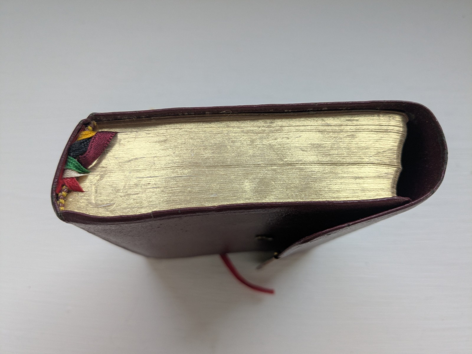 NKJV Compact Reference Bible Snap Flap Close Burgundy Leather 1985 Nelson 244SBG