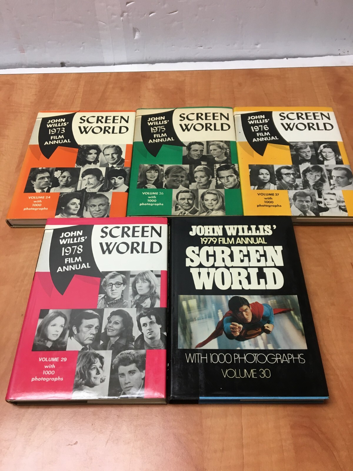 Lot of 5 John Willis Screen World 1970s EDITIONS Film Annual 73 75 76 78 79 HCDJ