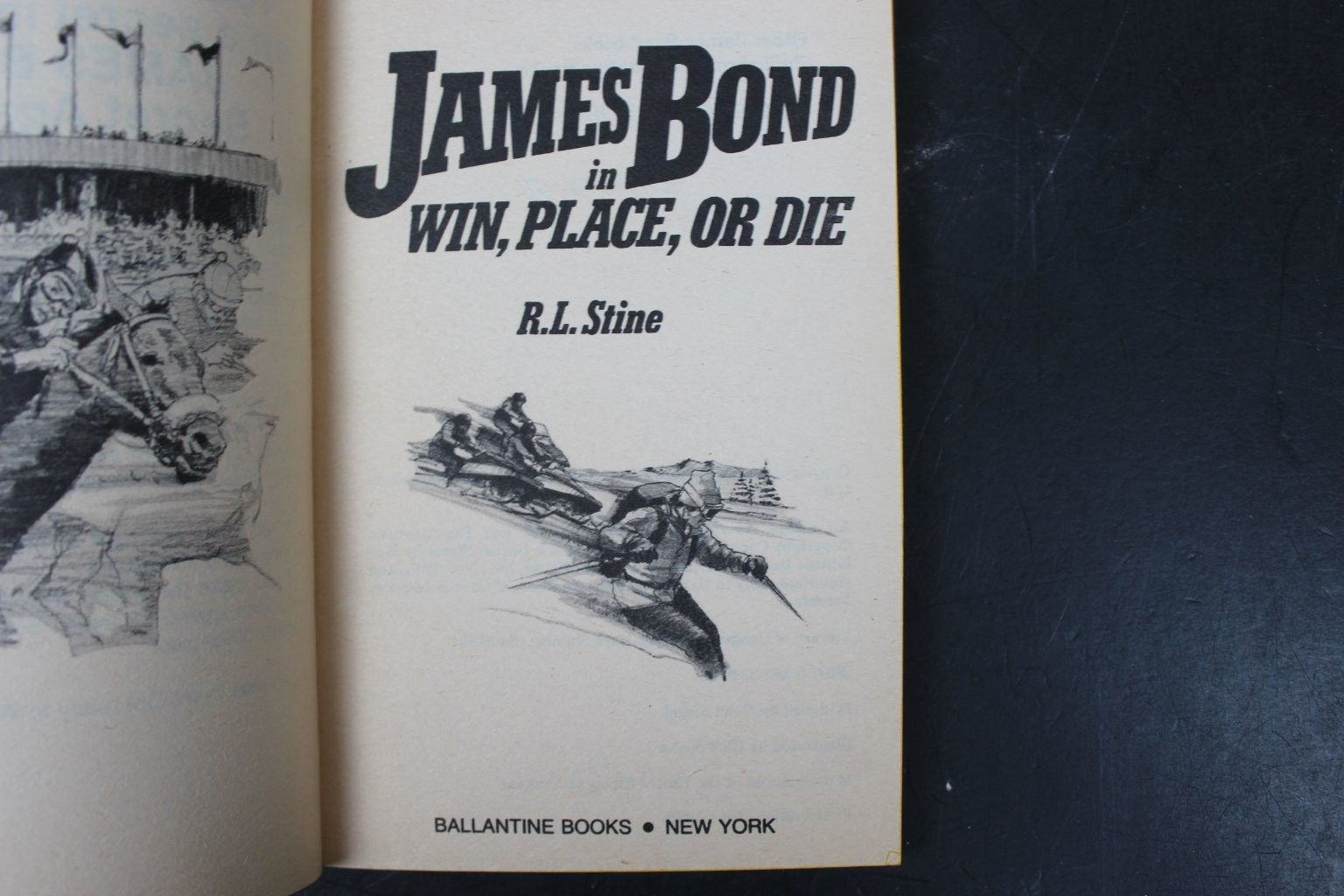 James Bond in Win, Place, or Die R.L. Stine 1985 First Ed Find Your Fate PB