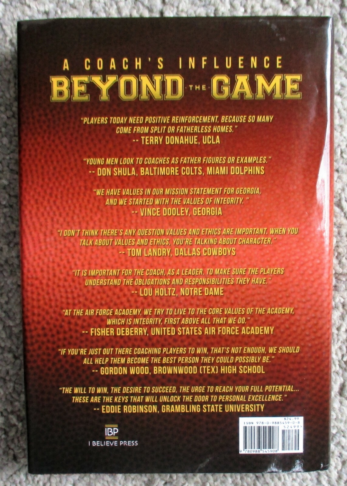 A COACH’S INFLUENCE: BEYOND THE GAME (2012) Grant Teaff SIGNED – Baylor Bears