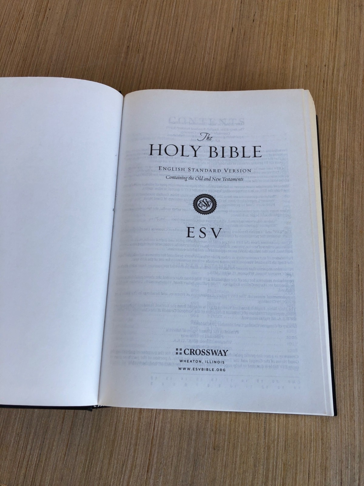The Holy Bible English Standard Version ESV Crossway Black Hardcover Church Pew