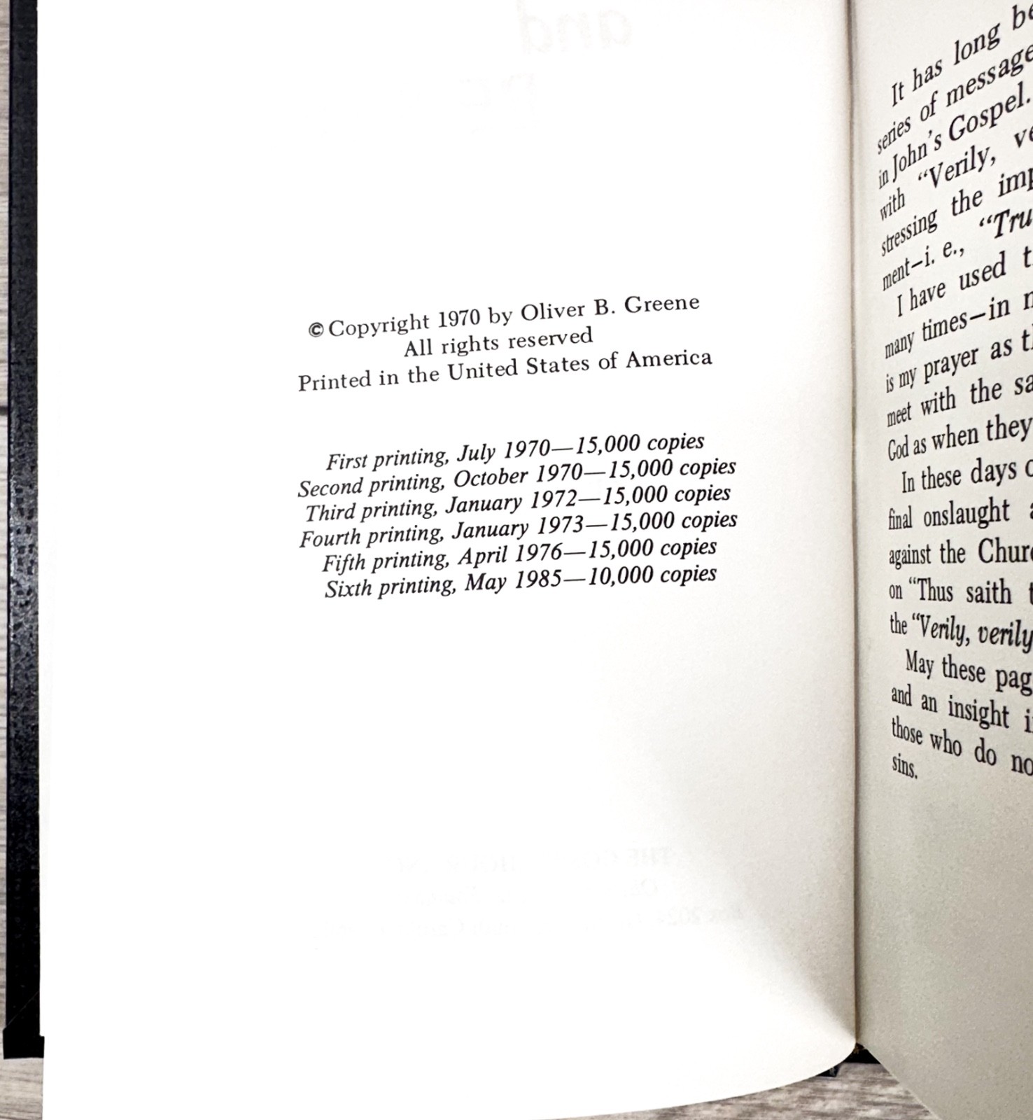 Believe and Be Saved – Oliver B. Greene – 1985 Hardcover – Gospel Hour UNREAD