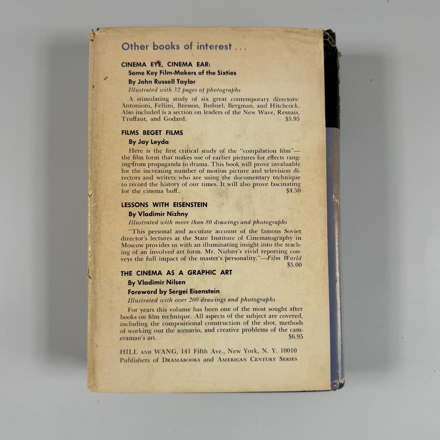 Film: the Creative Process John Howard Lawson 1964 First Edition Illustrated