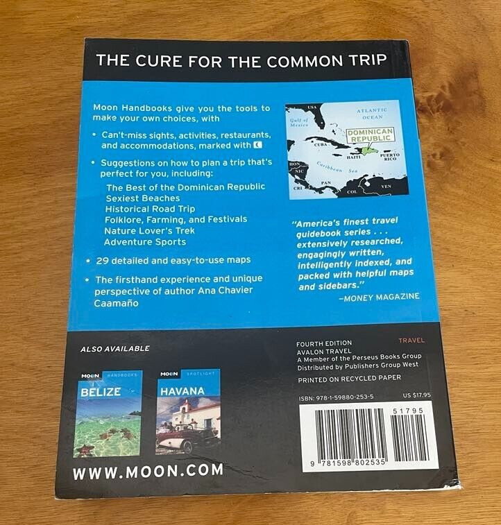 DOMINICAN REPUBLIC Travel Guide Moon Handbooks 342 Pages
