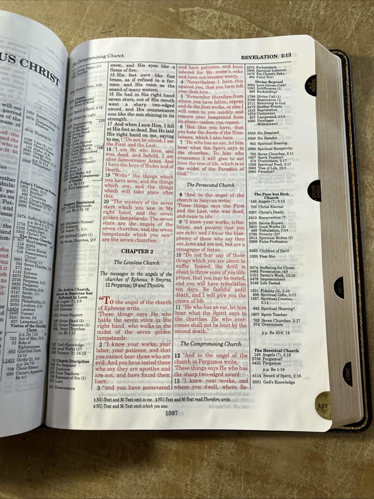 Kirkbride NKJV Thompson Chain Reference Bible Genuine Leather 306 USA Like New!