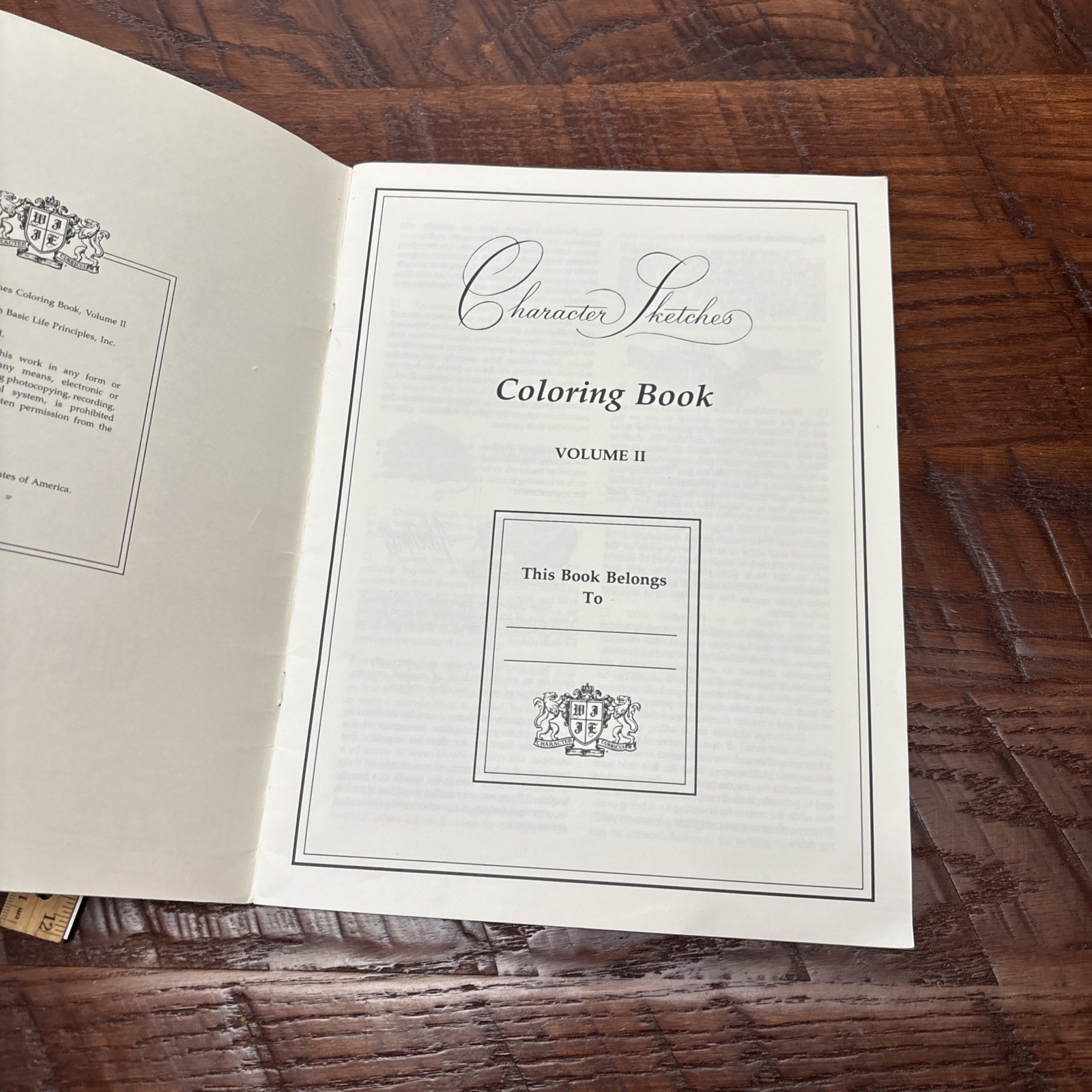 Character Sketches Coloring Book From the Pages of Scripture, Volume II unused