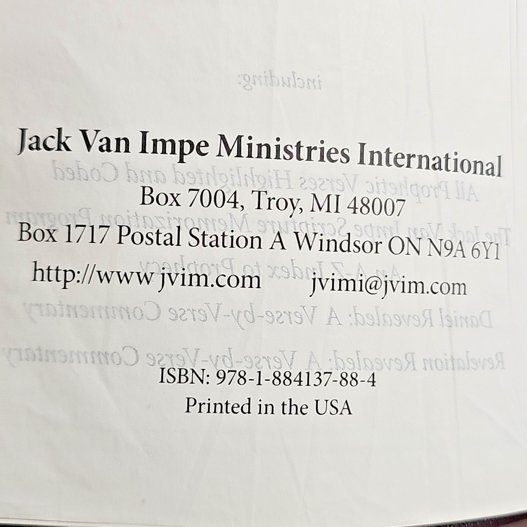 The Jack Van Impe Prophecy Bible KJV Red Letter Limited Edition Leather Bound