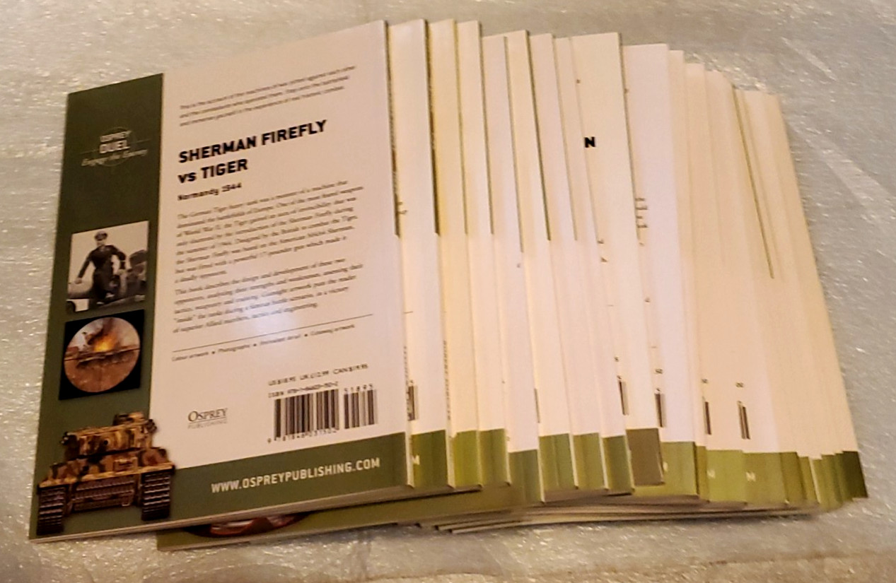 26 OSPREY DUEL SERIES…. SEE LIST…NEW + PAGES NEVER TURNED+