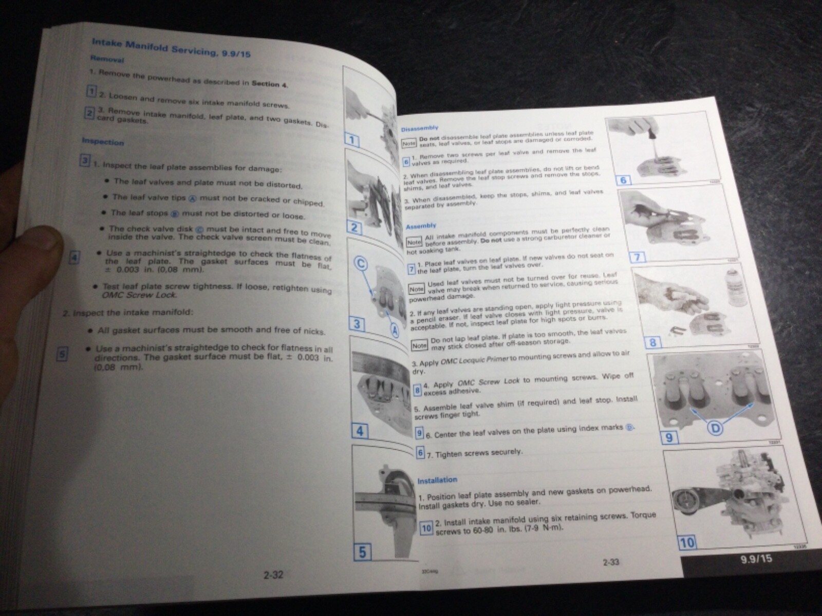 1994 Johnson Evinrude 9.9 -30 HP Outboard Shop Manual 500607 ER 9.9 10 15 20 25