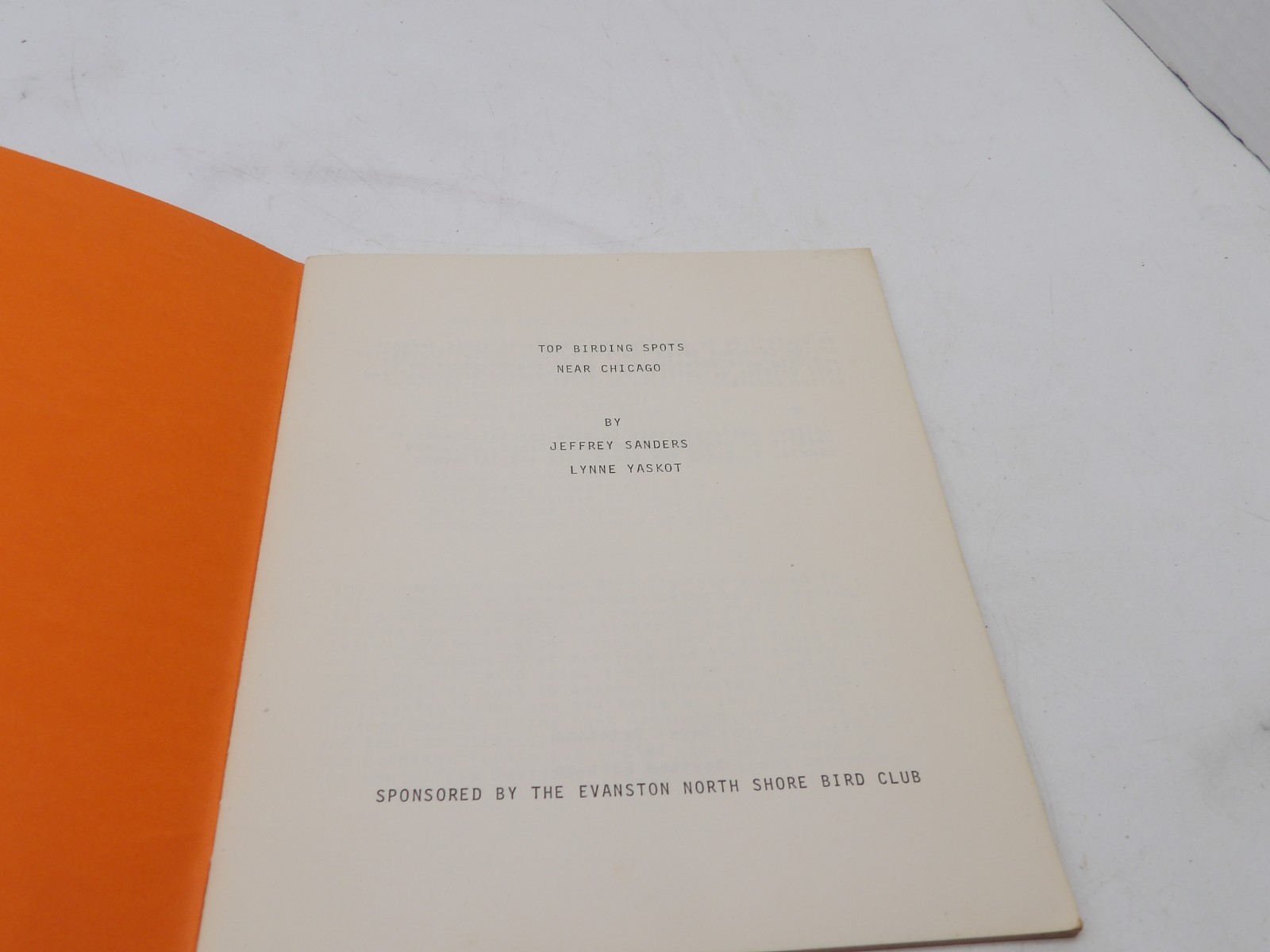 Top Birding Spots Near Chicago Maps Info Evanston N. Shore Bird Club Book 1975