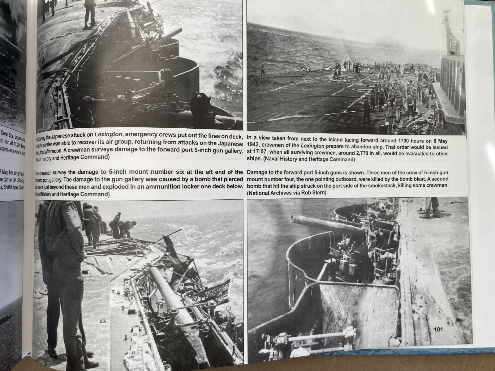 WWII USN Navy USS LEXINGTON CV-2 Aircraft Carrier Pacific Squadron at Sea Signal