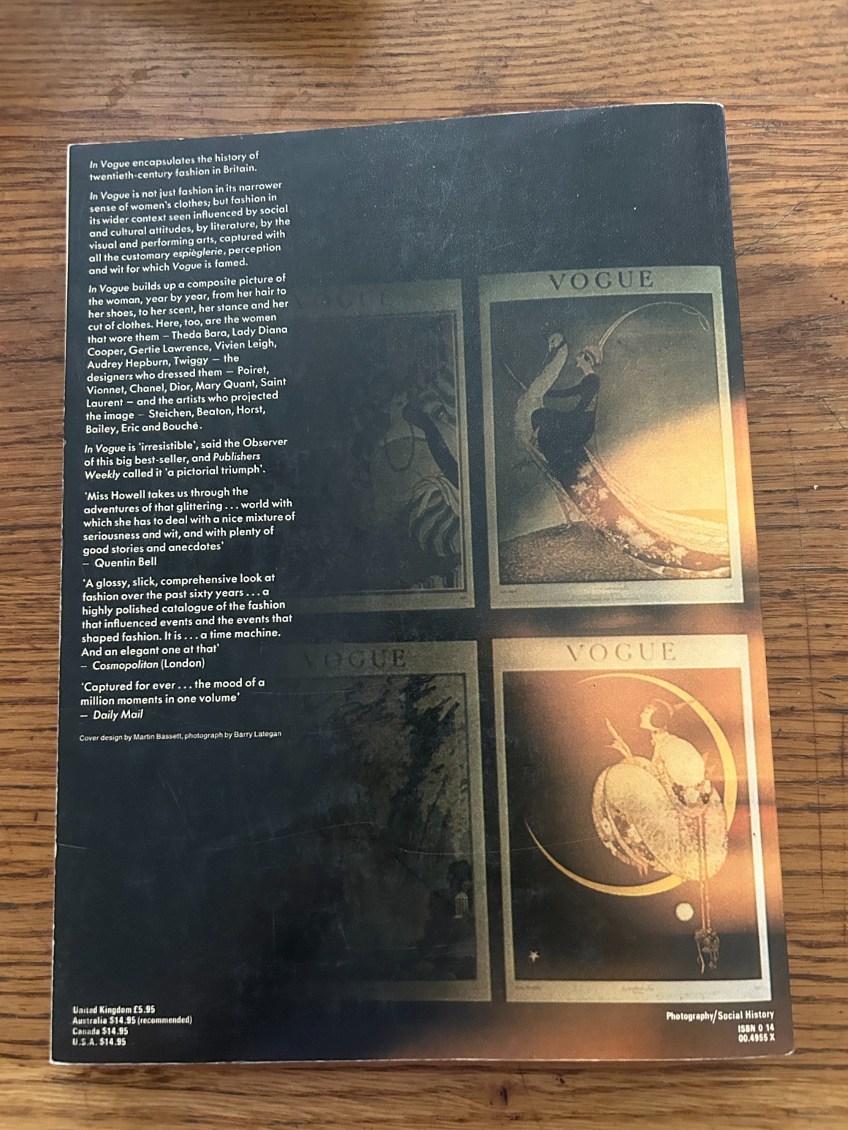 IN VOGUE- Sixty years of British Vogue – PENGUIN TPB (UK) 1978 344 Pages