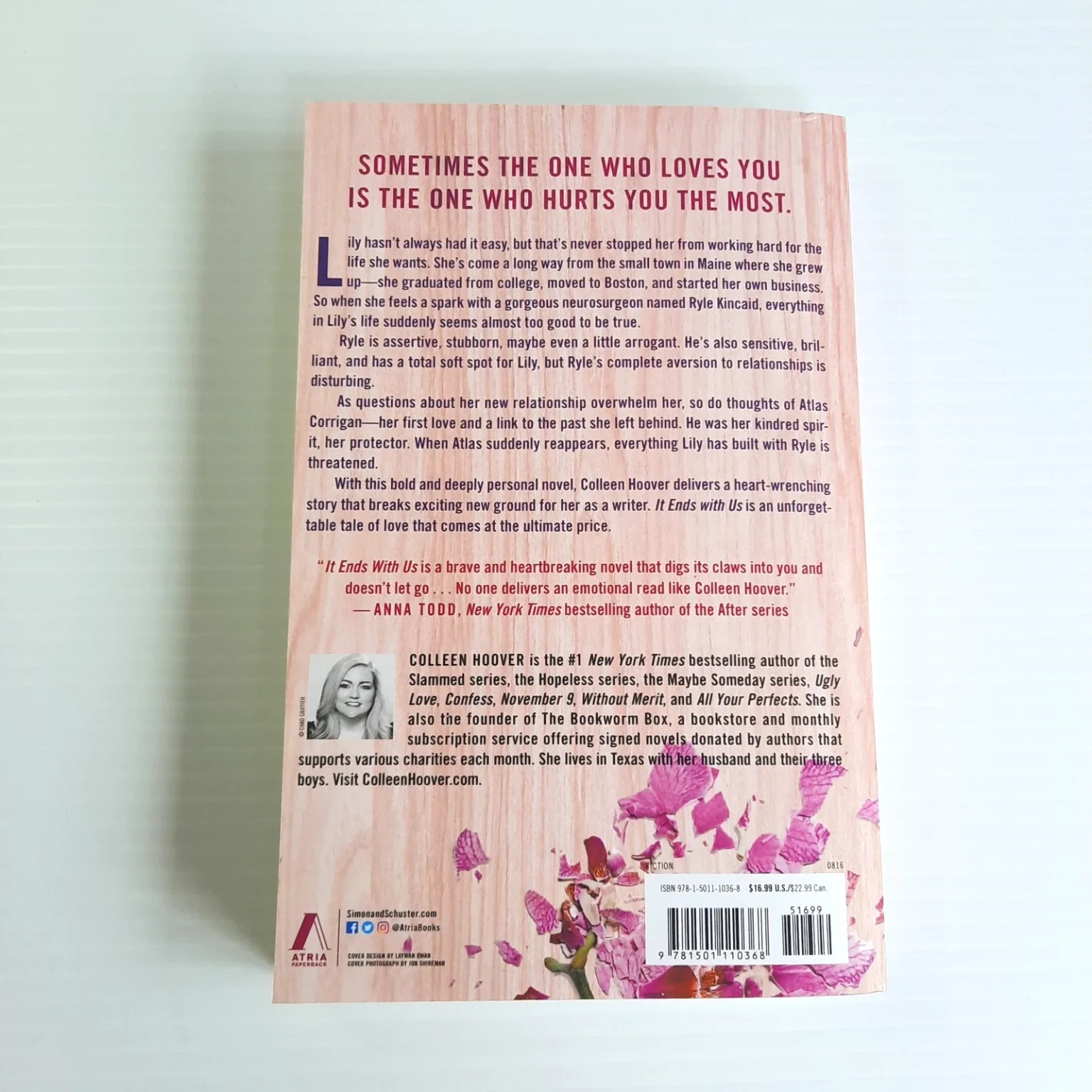 It Ends With Us Colleen Hoover 2016 First Atria Paperback Edition Romance Novel