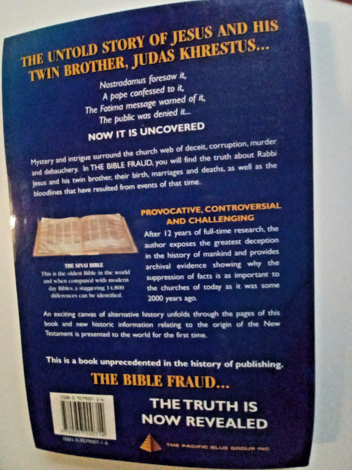Bible Fraud : An Untold Story of Jesus Christ by Tony Bushby (2001, Trade…