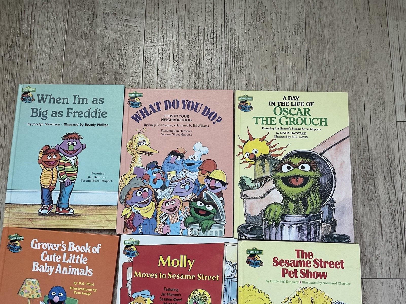 Sesame Street Book Club Book Lot of 12 Vintage 1980 Hardcover Freddie Twiddlebug