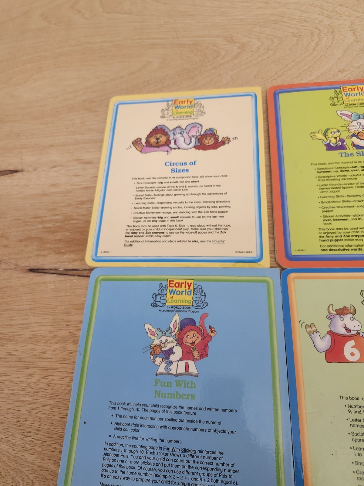 Early World Of Learning Book Set – 1987 World Inc Readers Education Lot (8)