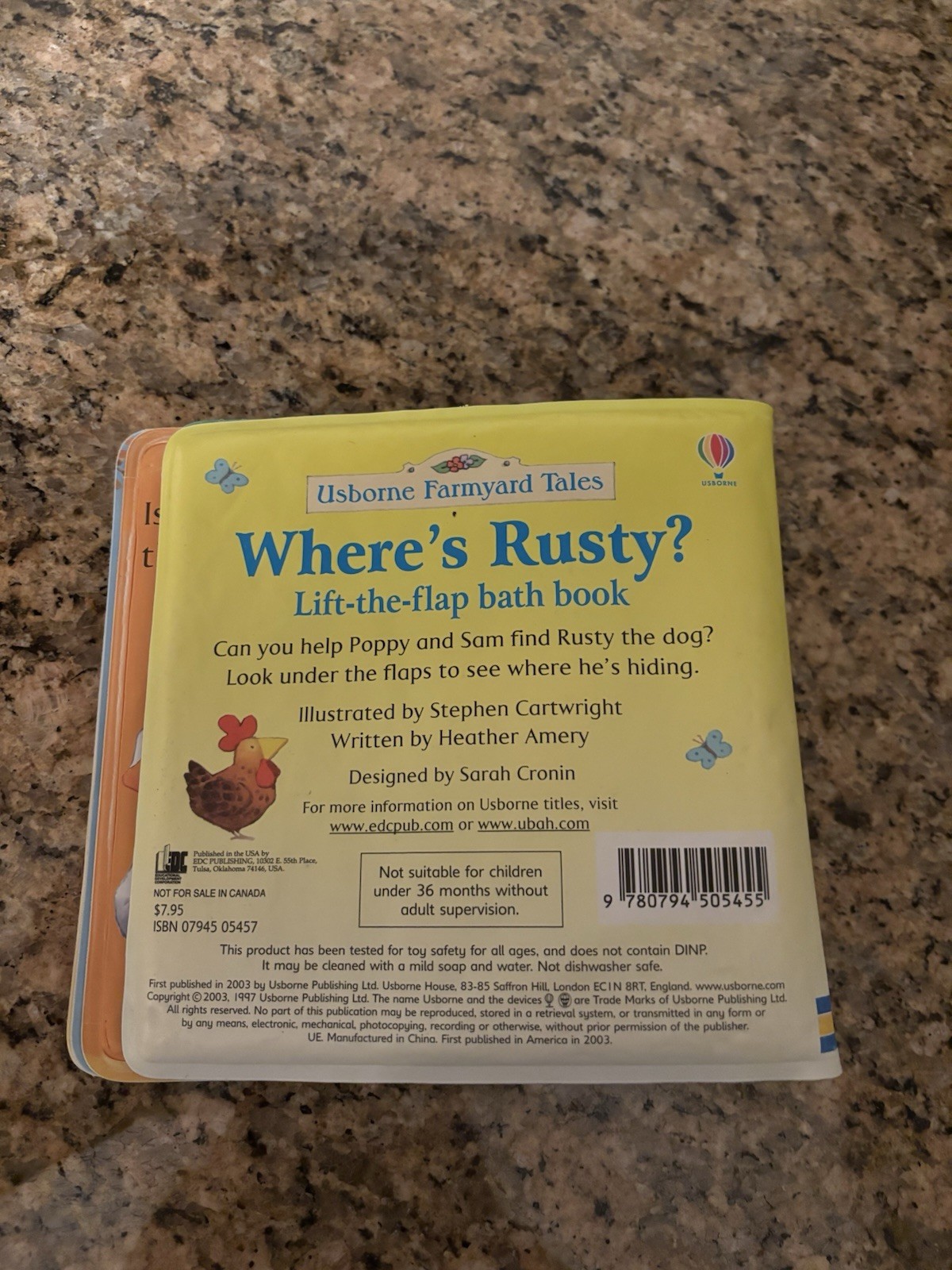 Where’s Rusty Bath Book (Farmyard Tales Bath Books) RARE FIND!