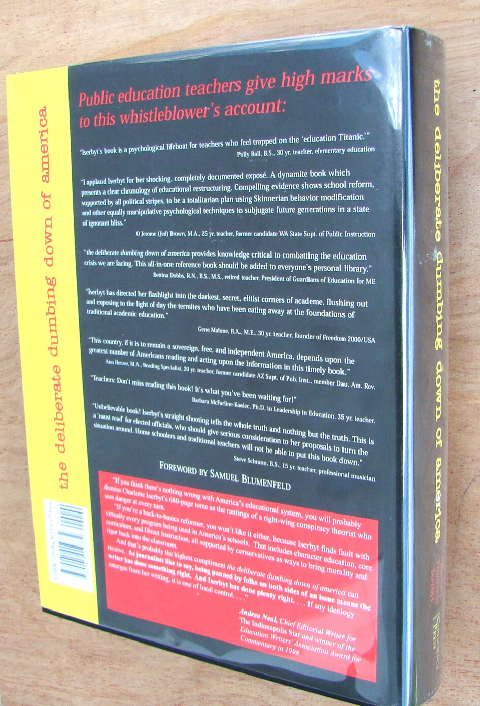 The Deliberate Dumbing Down Of America ~2000 HC~ Charlotte T. Iserbyt SIGNED