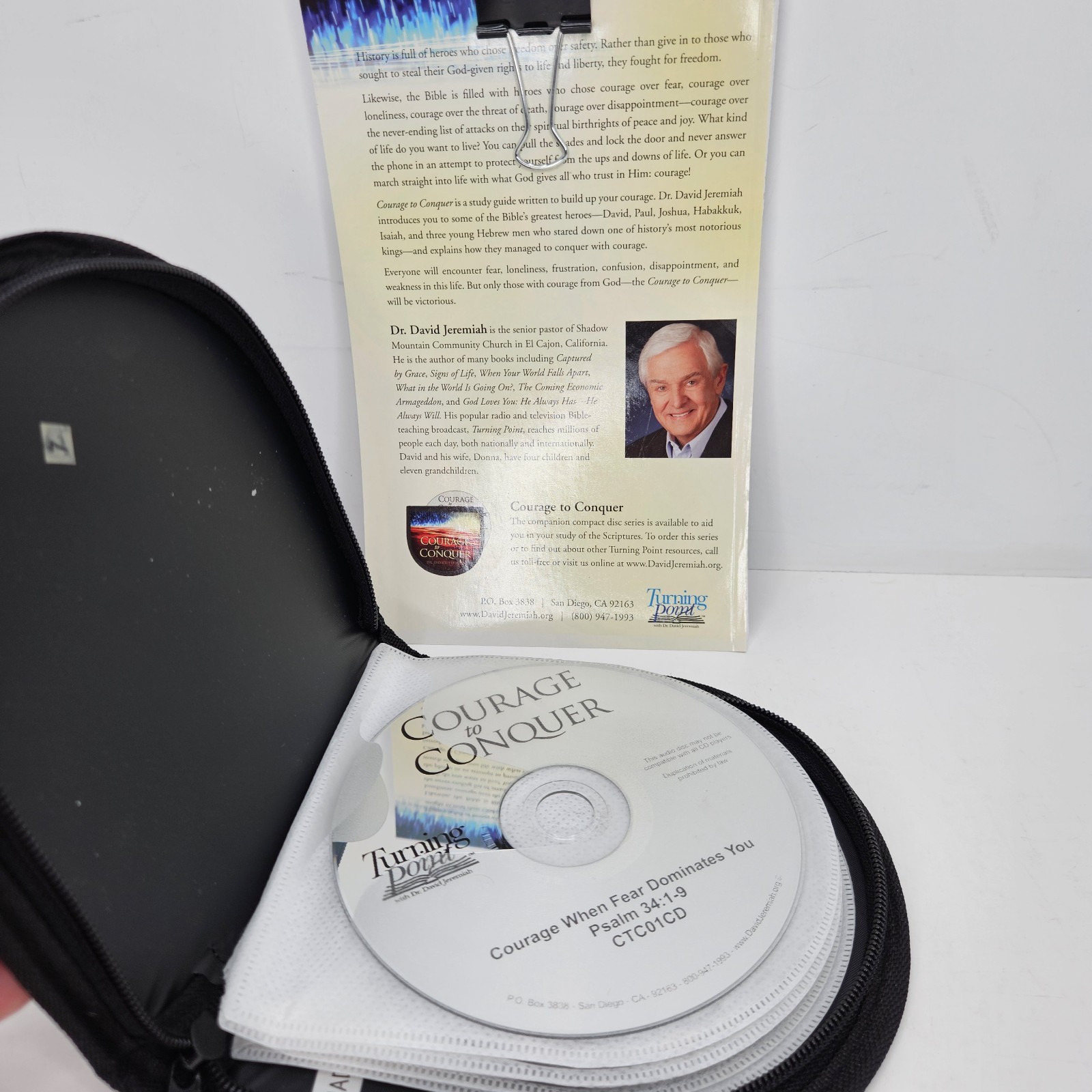 Courage To Conquer Dr. David Jeremiah CDs/STUDY GUIDE USED & NEW!!
