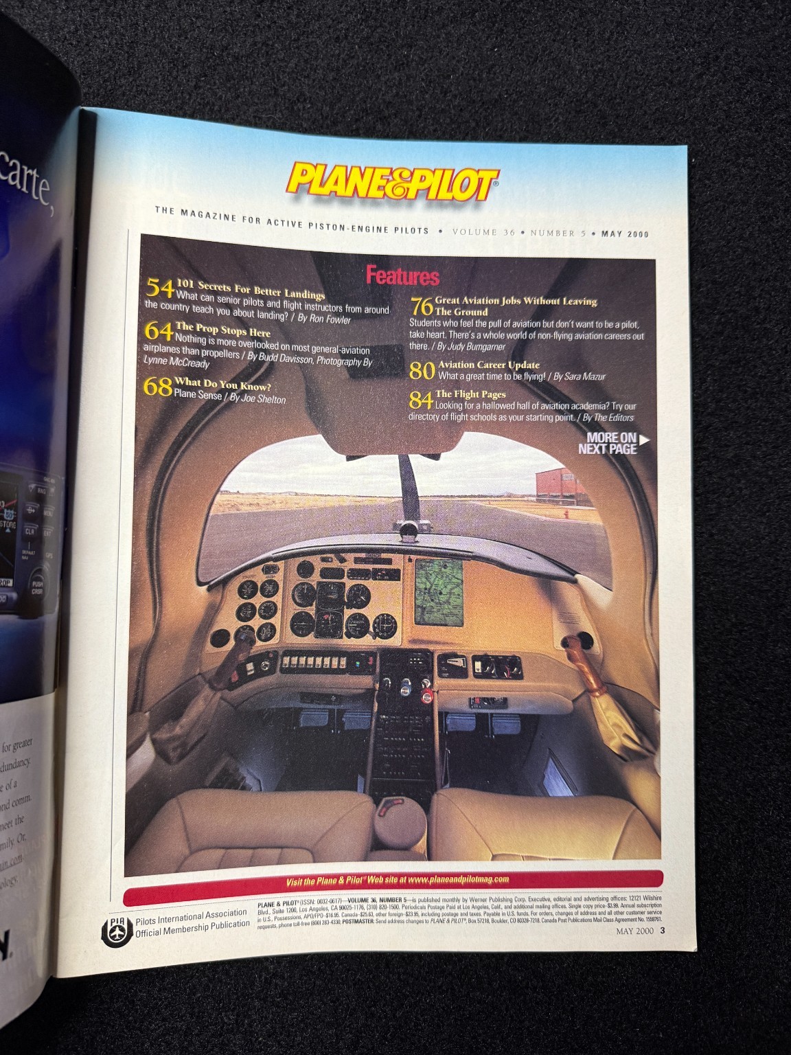 Plane & Pilot Magazine May 2000 Aviation Landing Techniques Lancair Columbia