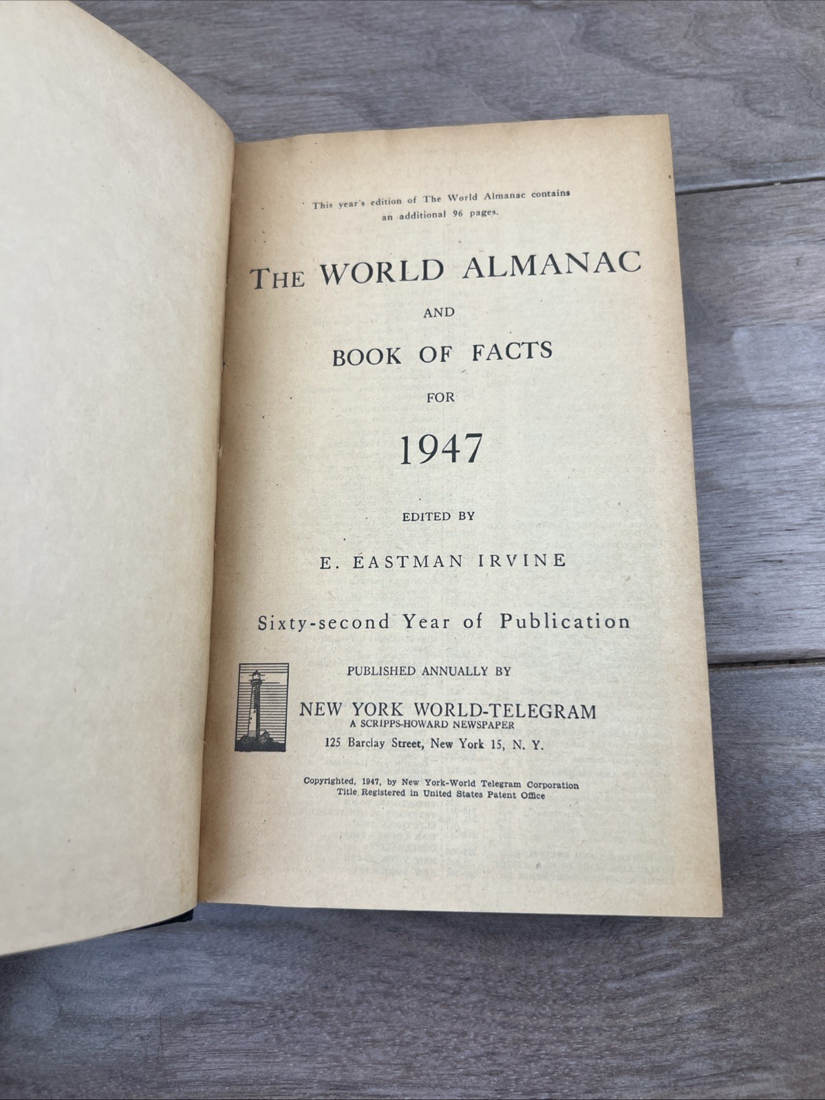 The World Almanac and Book of Facts 1946 & 1974 Vintage Hardcover Set