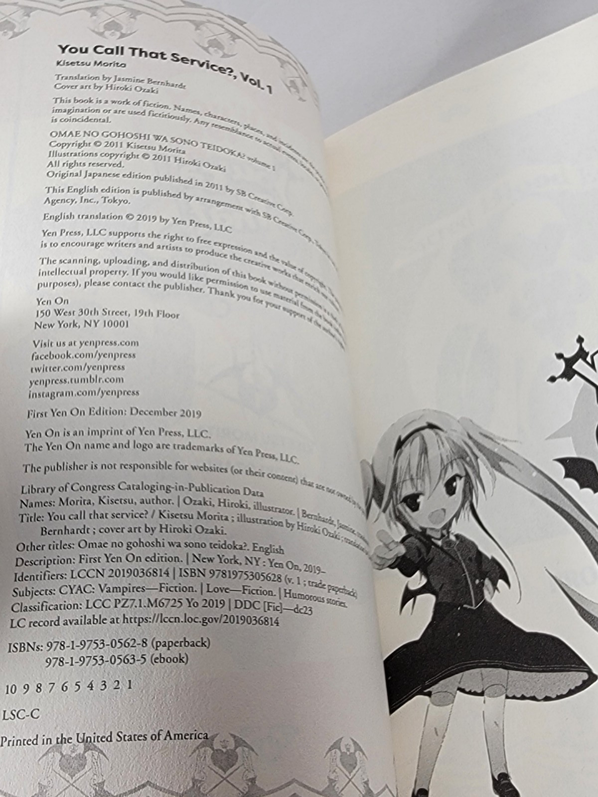 You Call That Service?#1 (light Novel, Kisetsu Morita 2019, Yen On, English)