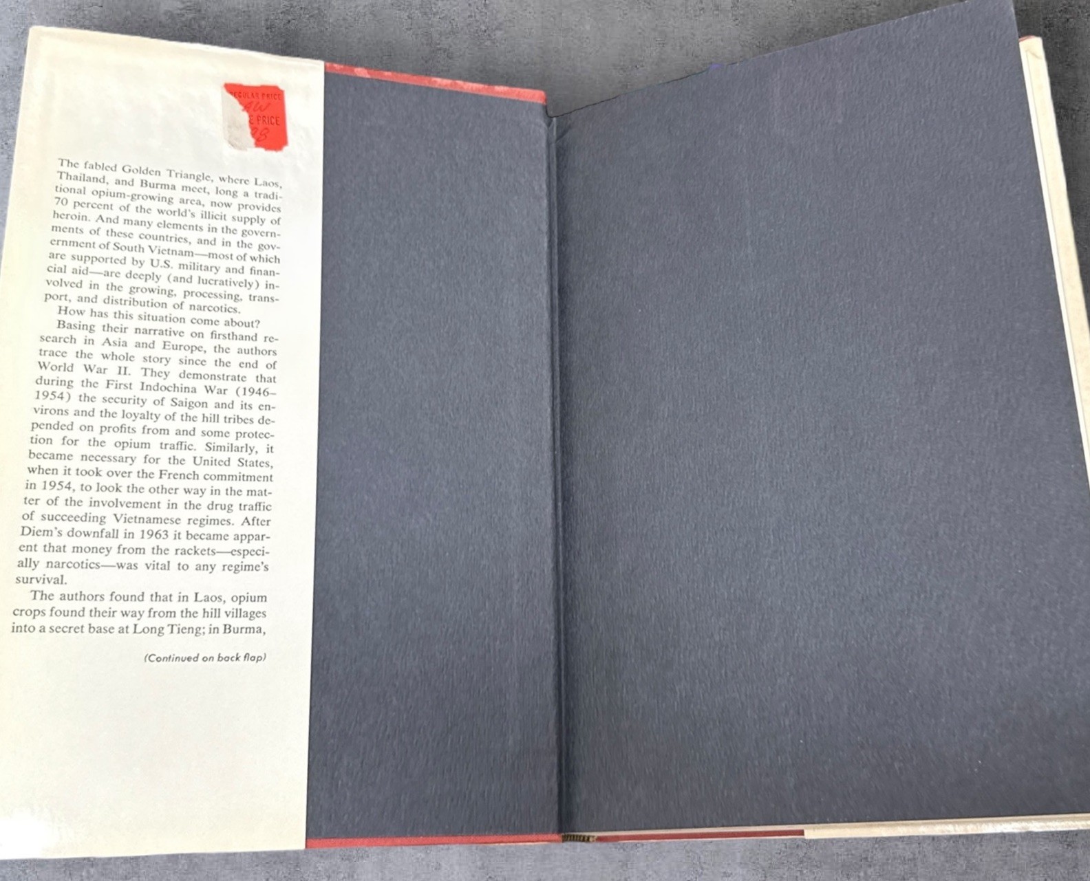 The Politics of Heroin in Southeast Asia by Alfred W. McCoy Hardcover DJ 1972