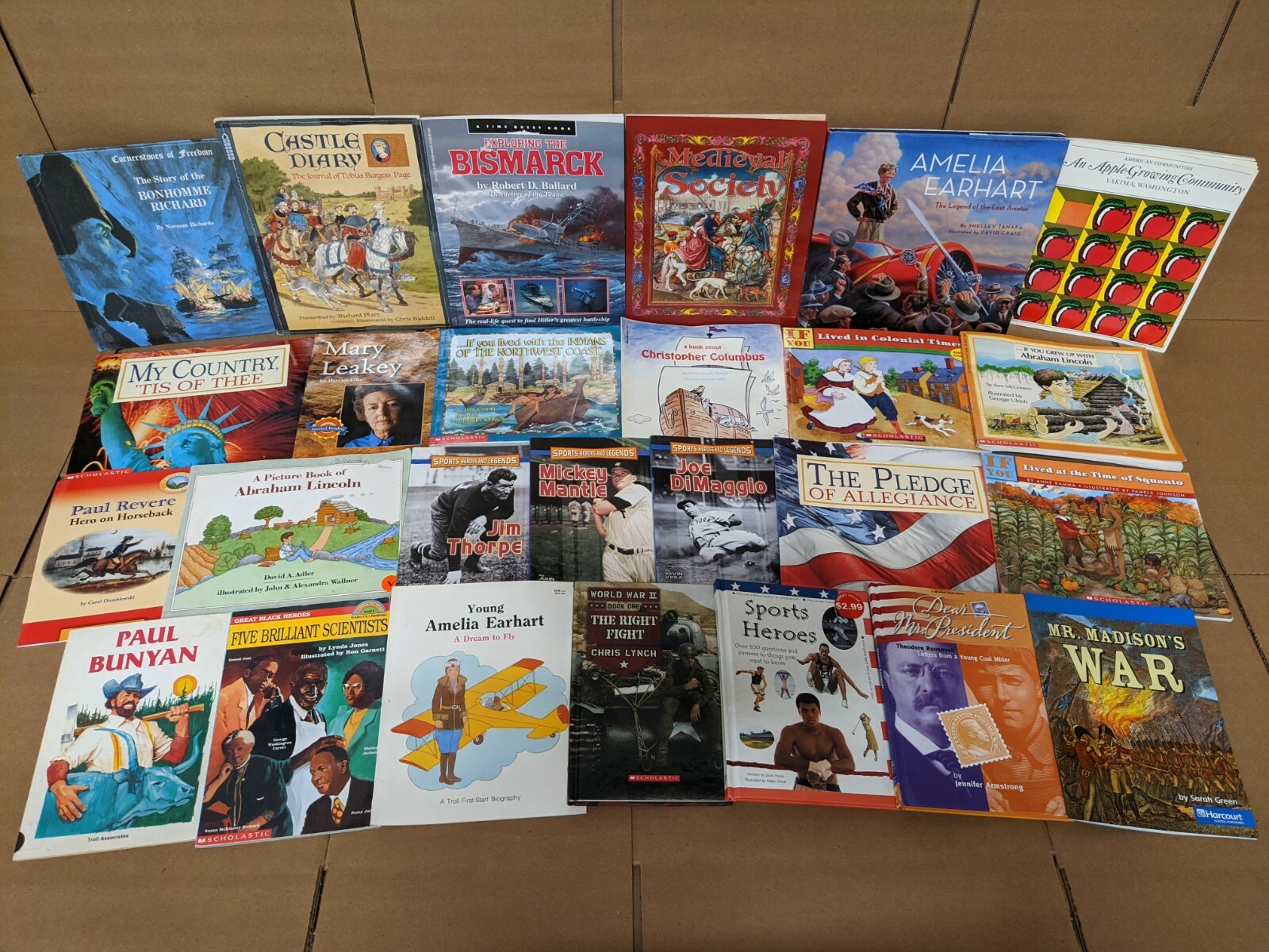 Lot of 10 Kids US History World Constitution Scholastic Child Books MIX UNSORTED