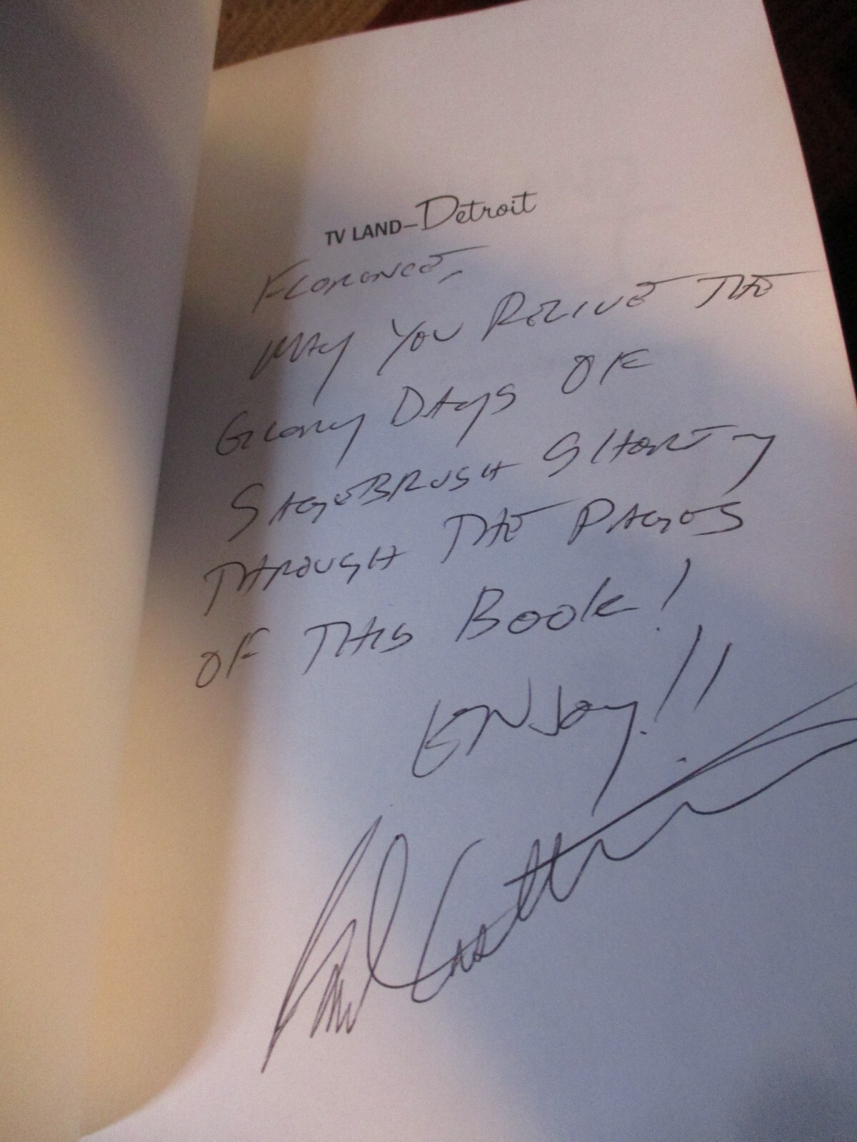 Signed Brand New TV LAND DETROIT Softcover Book Gordon Castelnero 344 Pages