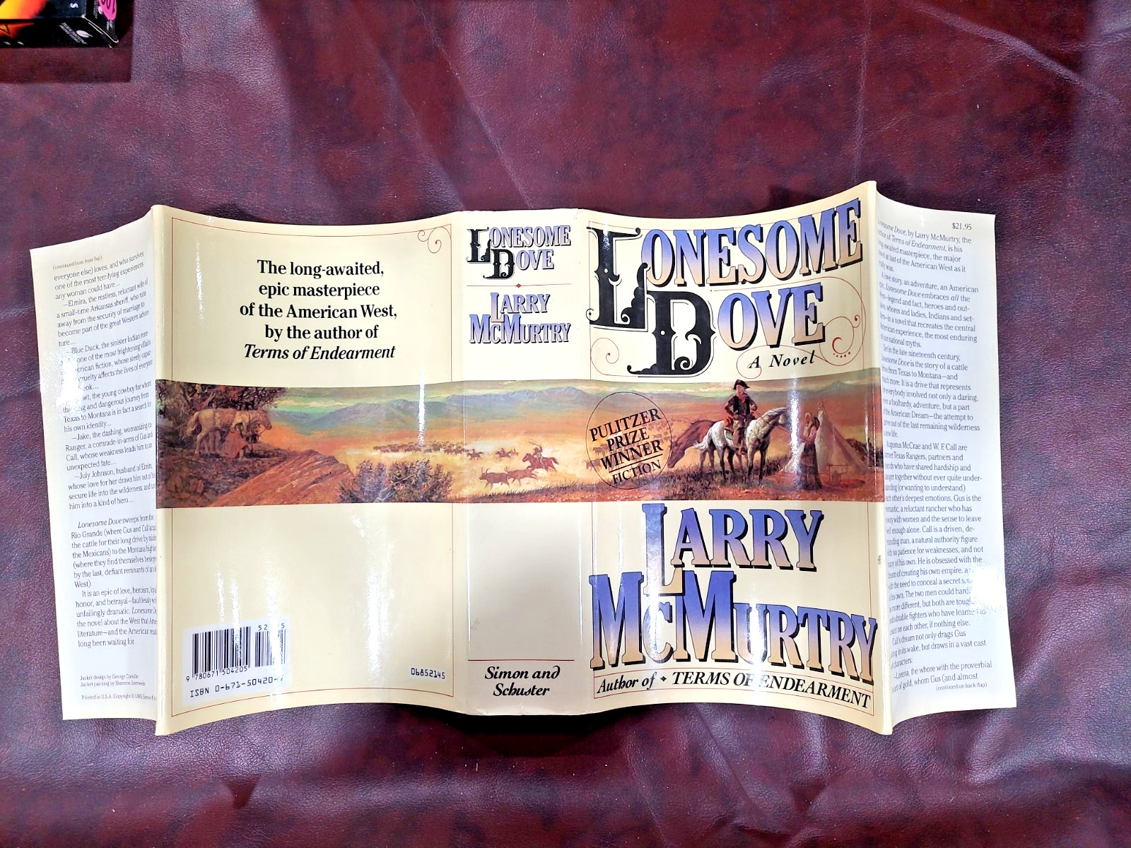 Lonesome Dove – Larry McMurtry (1985, Hardcover) First Edition/15th Printing