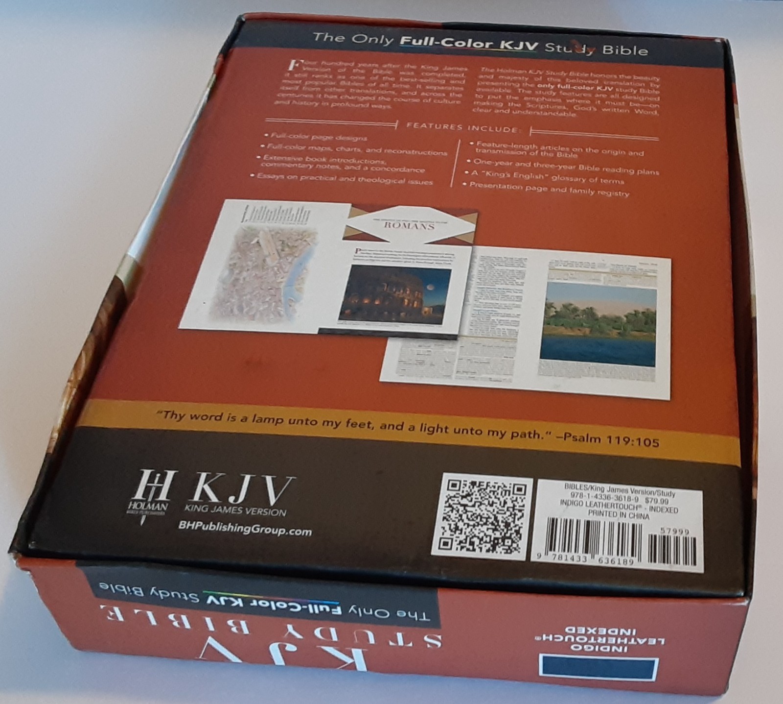 KJV King James Version Study Bible Holman Indigo (Blue) LeatherTouch Indexed