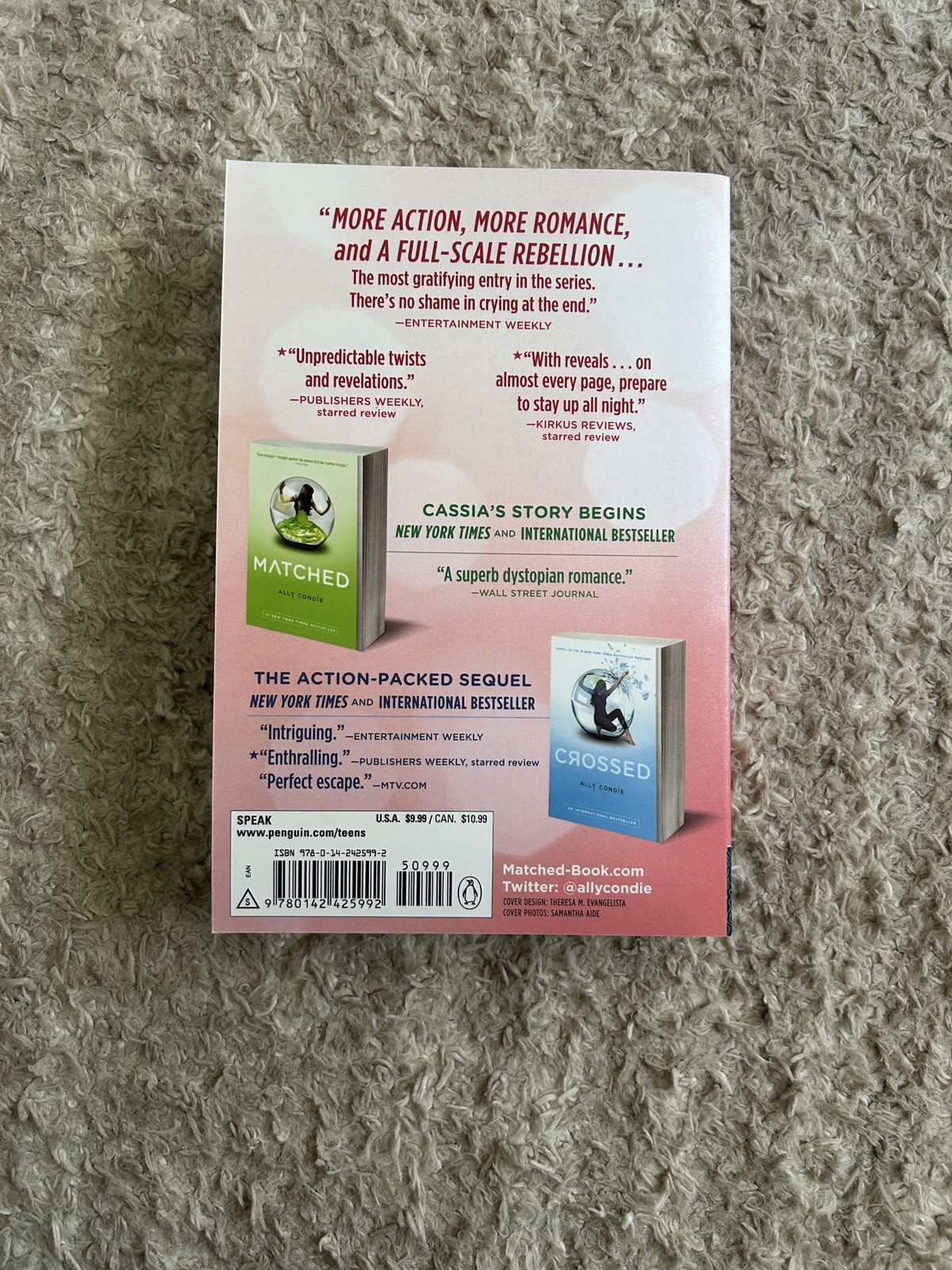 Matched Trilogy Books by Ally Condie (2012, Paperback) Young Adult Dystopian