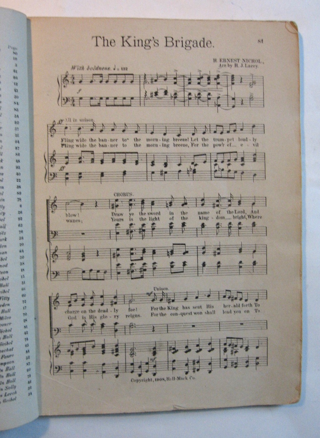 VTG 1910’s or 1920’s Young People’s Book of Anthems – Hall-Mack Company
