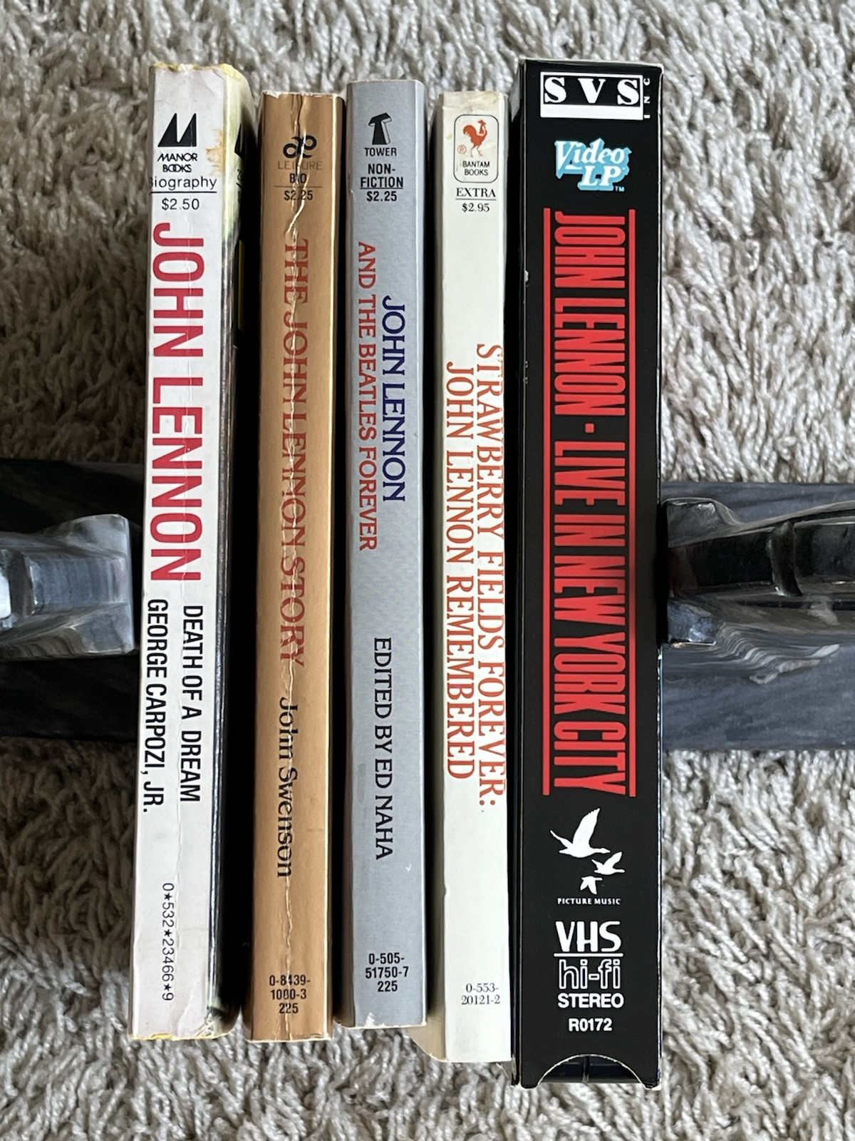 John Lennon Of The Beatles Book Lot Plus VHS Tape