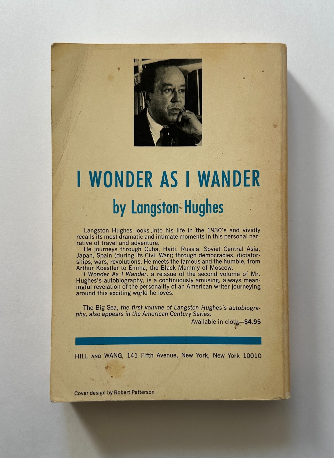LANGSTON HUGHES I Wonder As I Wander | 1964 American Century Trade Paperback
