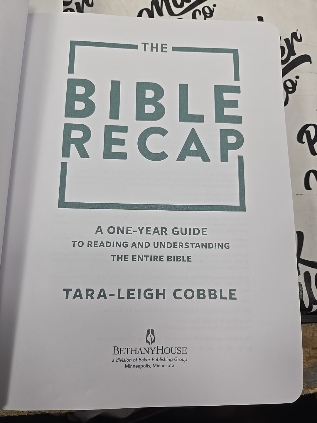 Bible Recap Deluxe Edition Forest Green Imitation Leather Tara-Leigh Cobble
