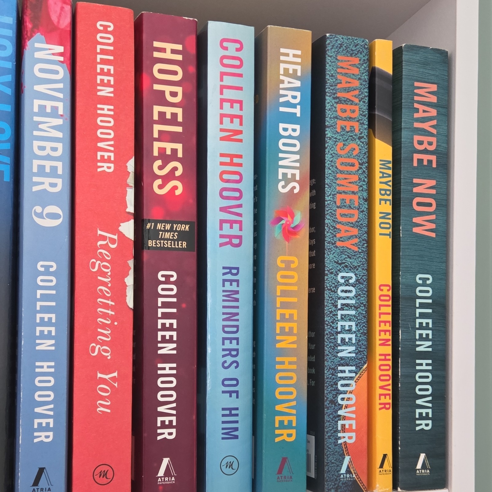 Colleen Hoover Romance Novels Paperback Book Bundle Fiction Lot Set