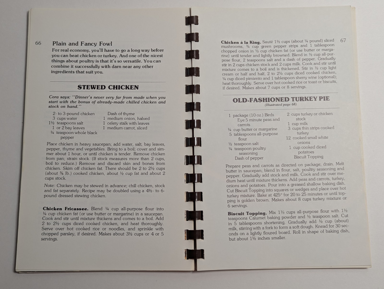 Cora’s Country Cookbook by Margaret Hamilton Spiral Bound 1977, 125 pages