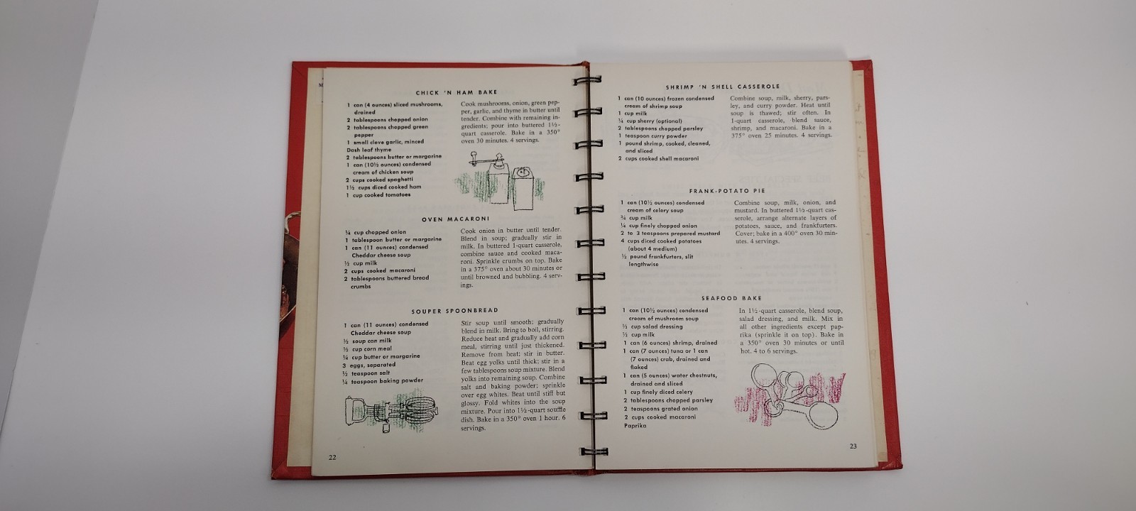 Cooking with Soup A Campbell Cookbook 1965 1st Edition Spiral Bound Hardcover