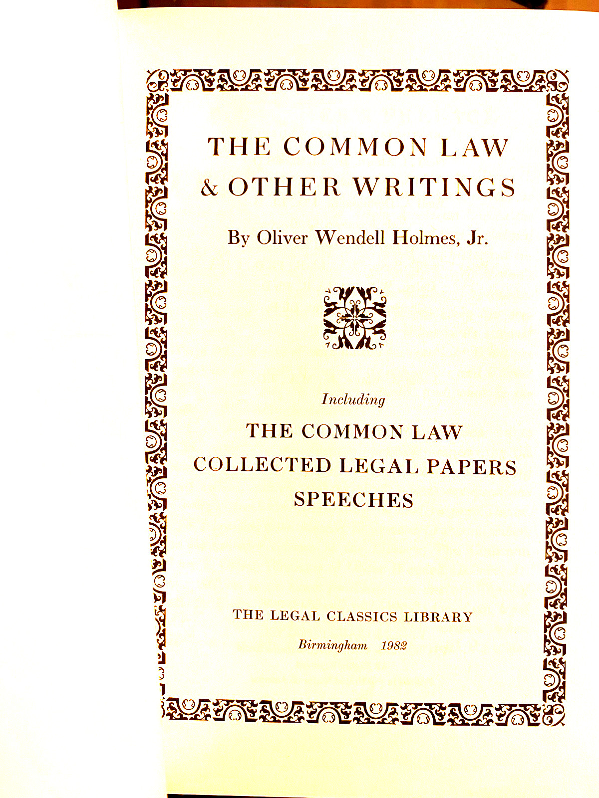 „The Common Law & Other Writings“ Oliver Wendell Holmes Full Leather Fine Cond.